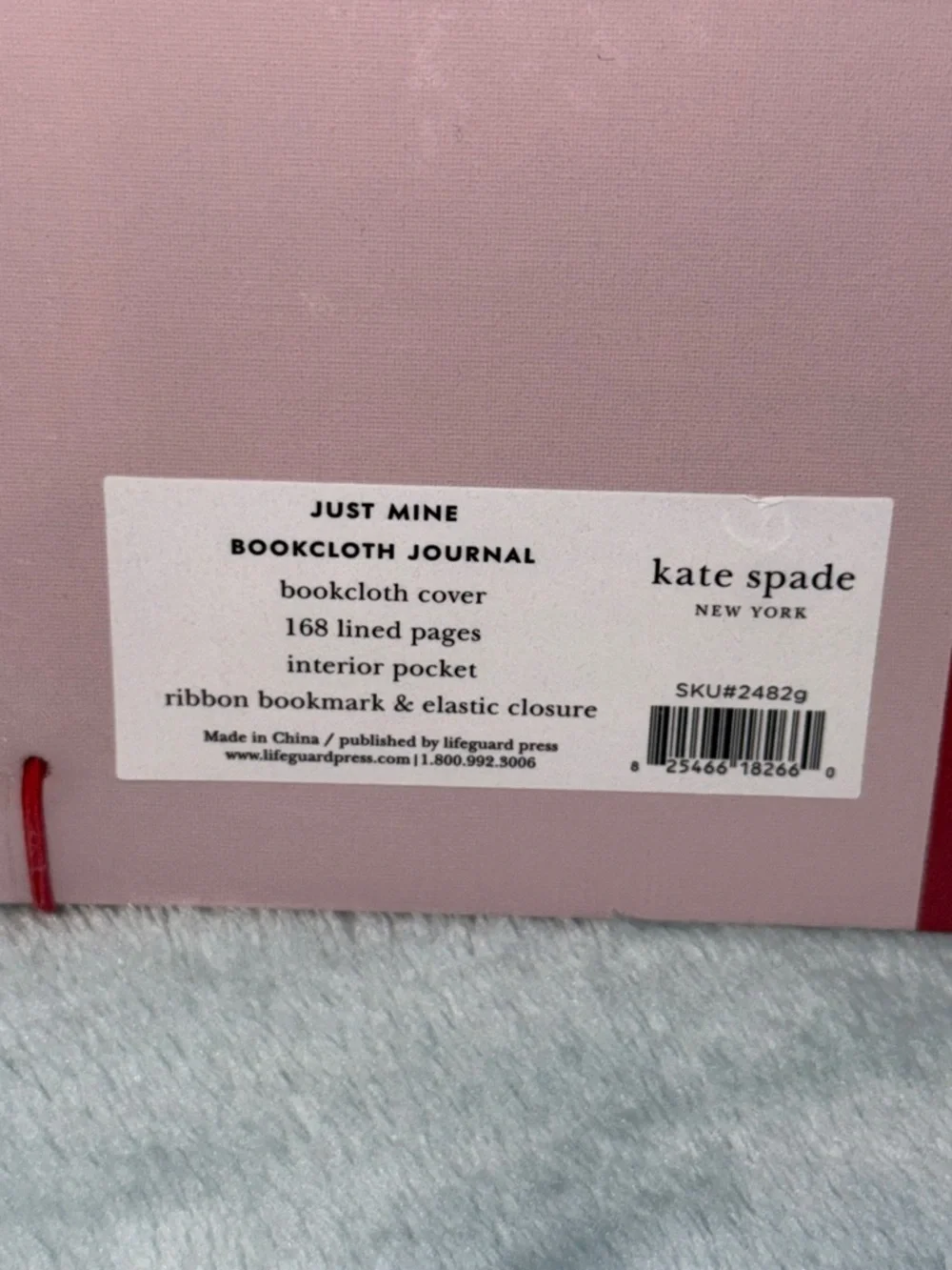 kate spade Pink and Red 'g' Hardcover Journal